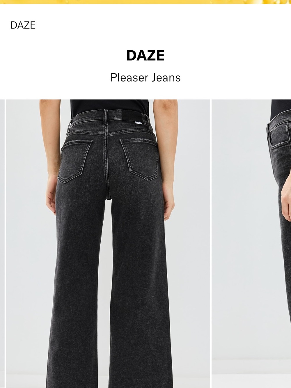 DAZE Pleaser High-Rise Wide-Leg Jeans in Twilight